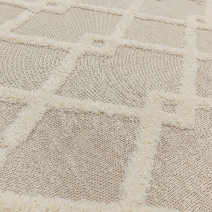 Rug Monty geometric beige ivory 160x230 cm