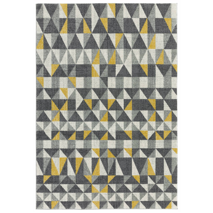 Tappeto Nova geometrico grigio e grigio chiaro 2