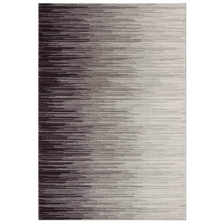 Rug Nova geometric dark grey light grey white 80