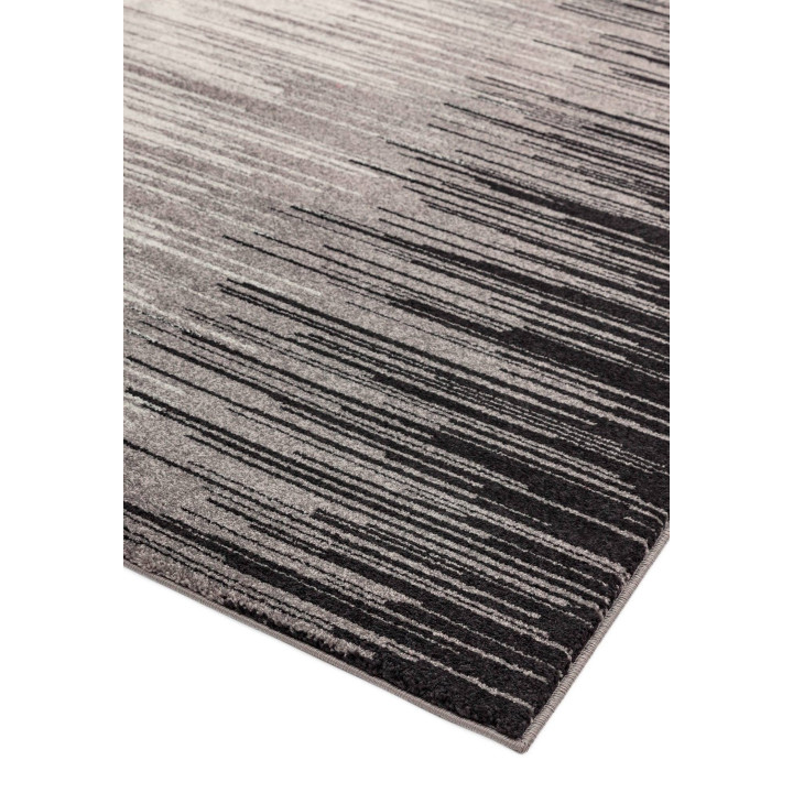 Rug Nova geometric dark grey light grey white 80