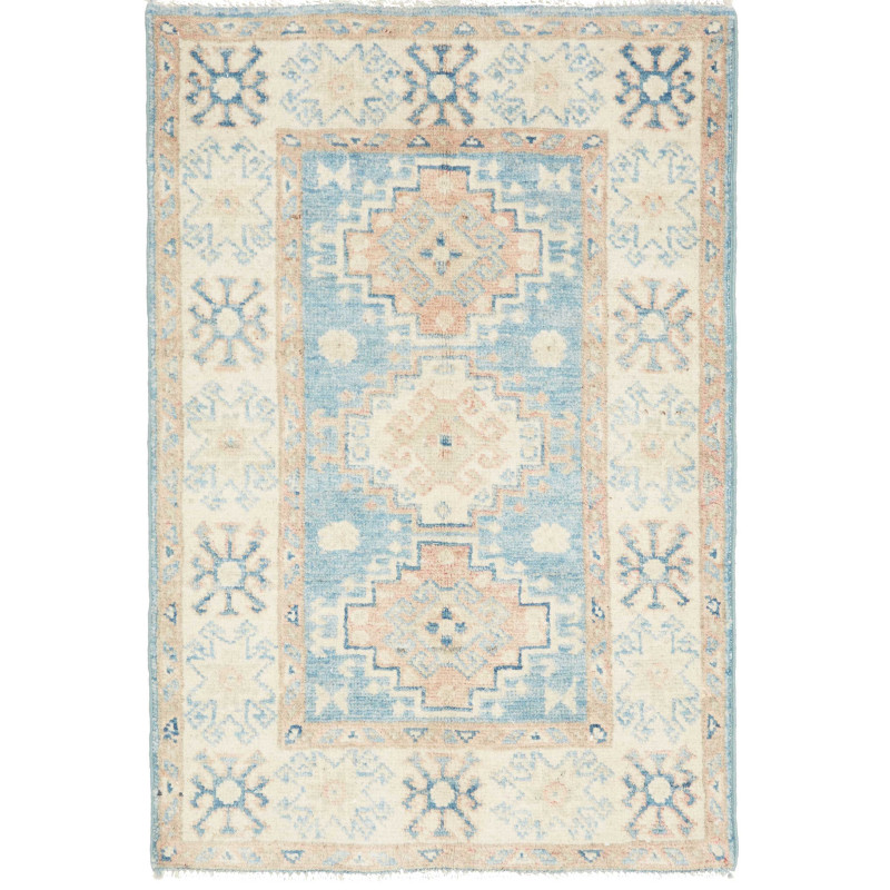 Tappeto Originale Kazak Afghanistan 59x87 Azzur
