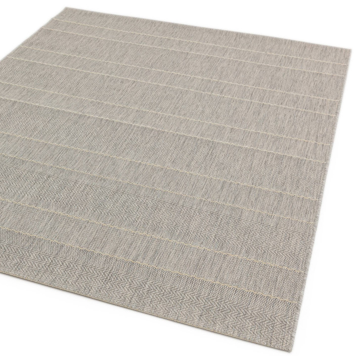 Rug Patio geometric beige taupe runner 66x240 cm