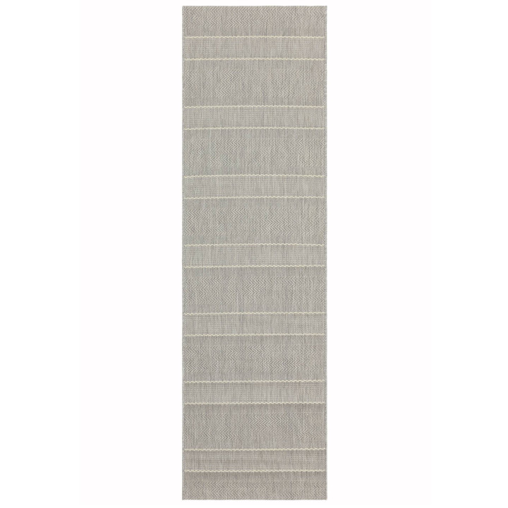 Tappeto Patio geometrico beige e tortora corsia