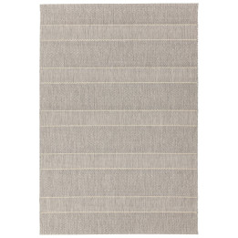 Tappeto Patio geometrico beige e marrone chiaro