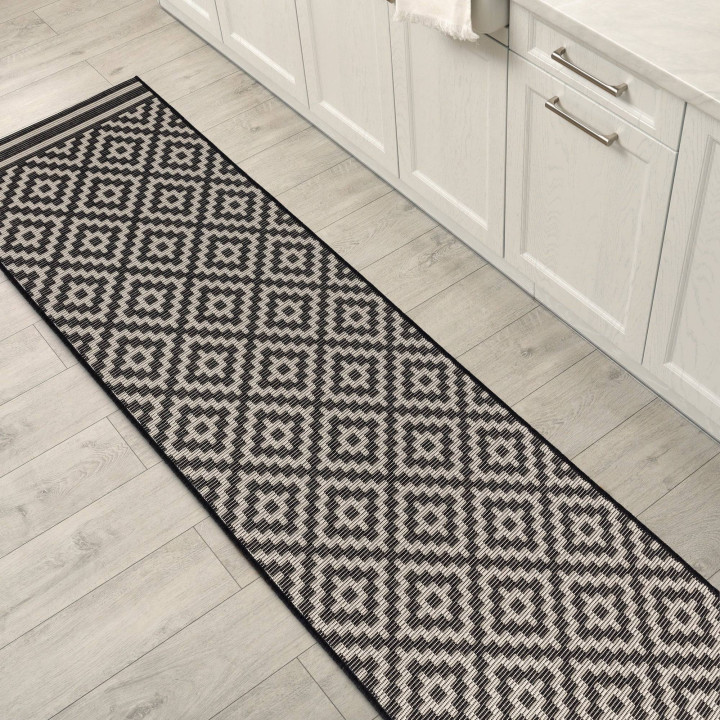 Rug Patio geometric black white 120x170 cm