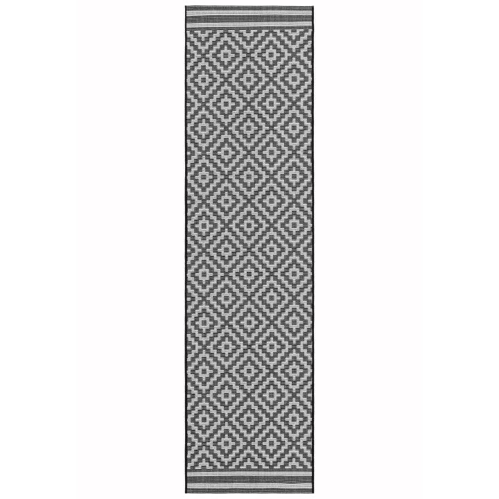 Tappeto Patio geometrico nero e bianco 200x290 c