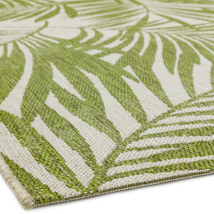 Rug Patio all-over floral green beige runner 66x