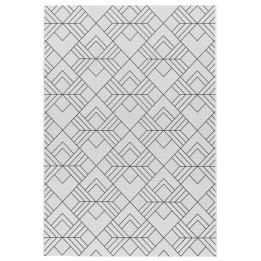 Tappeto Patio geometrico bianco e nero 120x170 c