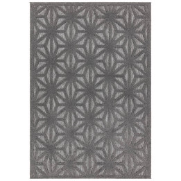 Tappeto Salta geometrico grigio e argento 200x29
