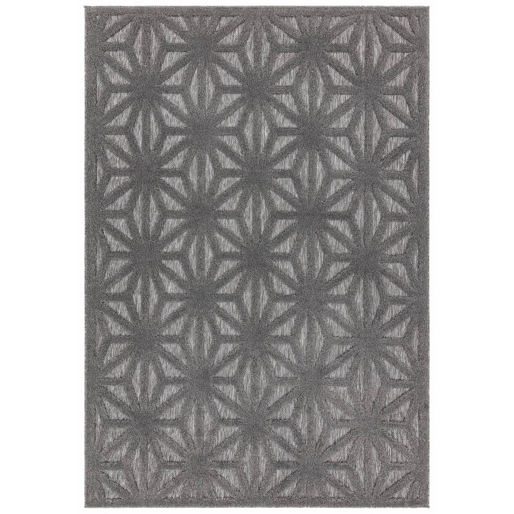 Tappeto Salta geometrico grigio e argento 200x29
