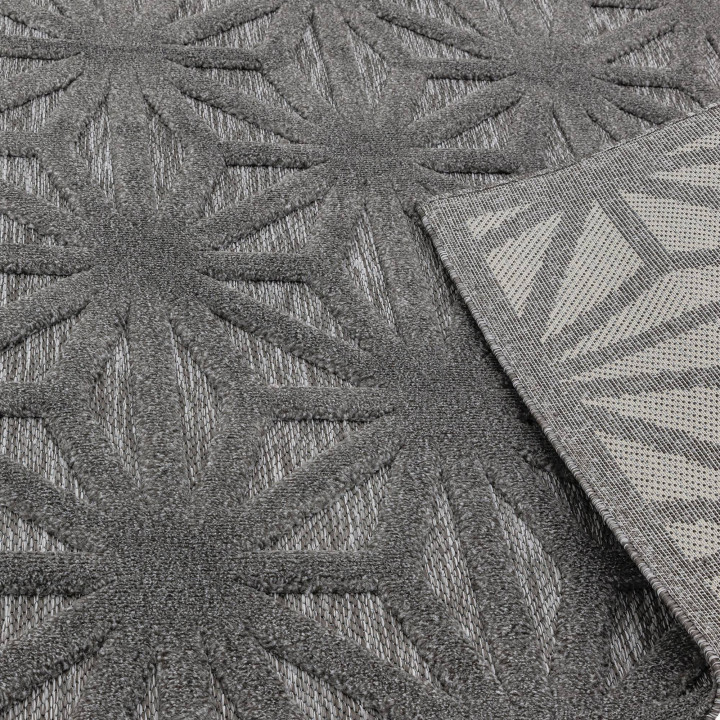 Rug Salta geometric grey silver 200x290 cm