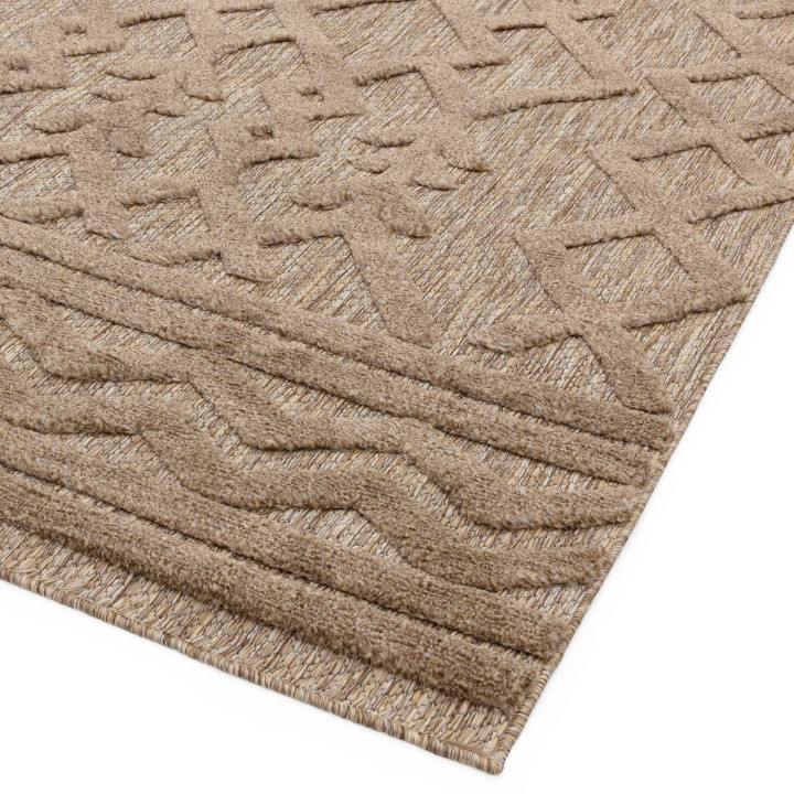 Rug Salta geometric beige taupe 160x230 cm