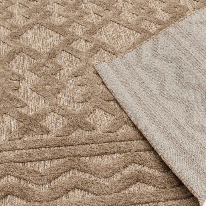 Tappeto Salta geometrico beige e tortora 160x230