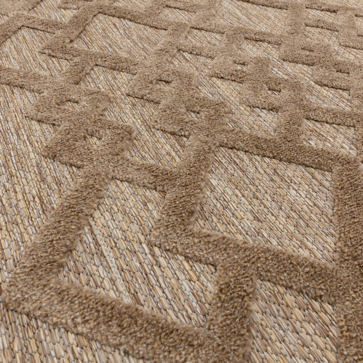 Rug Salta geometric beige taupe 160x230 cm