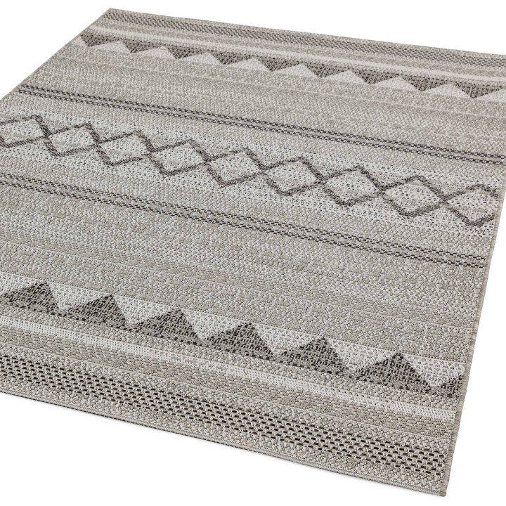 Rug Varanda geometric cream grey taupe 160x230 c