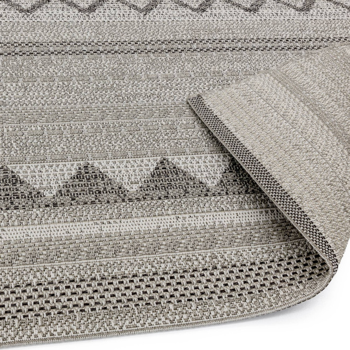 Tappeto Varanda geometrico crema e grigio 160x23