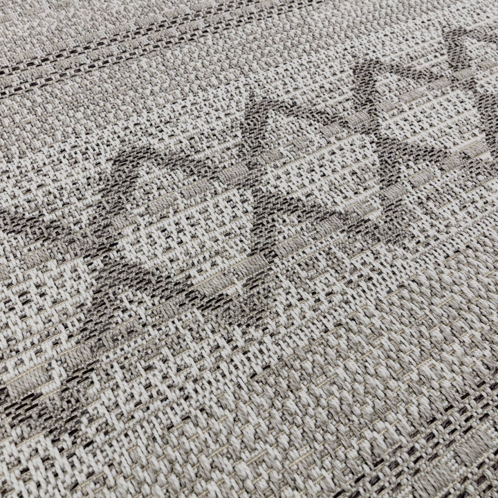 Tappeto Varanda geometrico crema e grigio 160x23