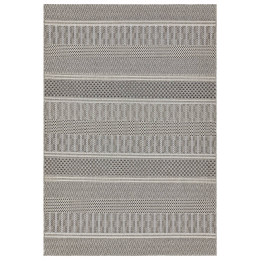 Rug Varanda geometric cream white dark grey 160x