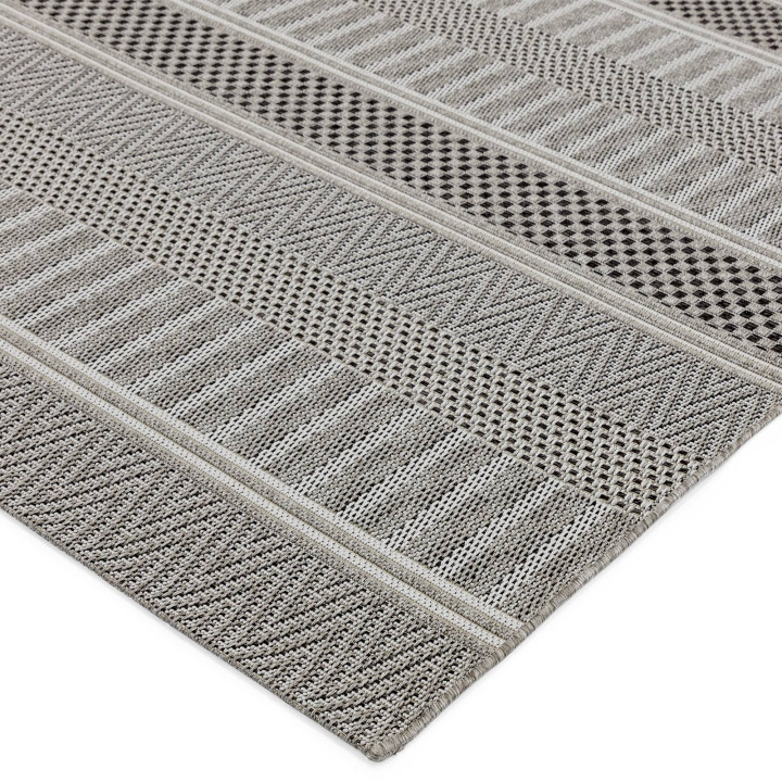 Rug Varanda geometric cream white dark grey 160x