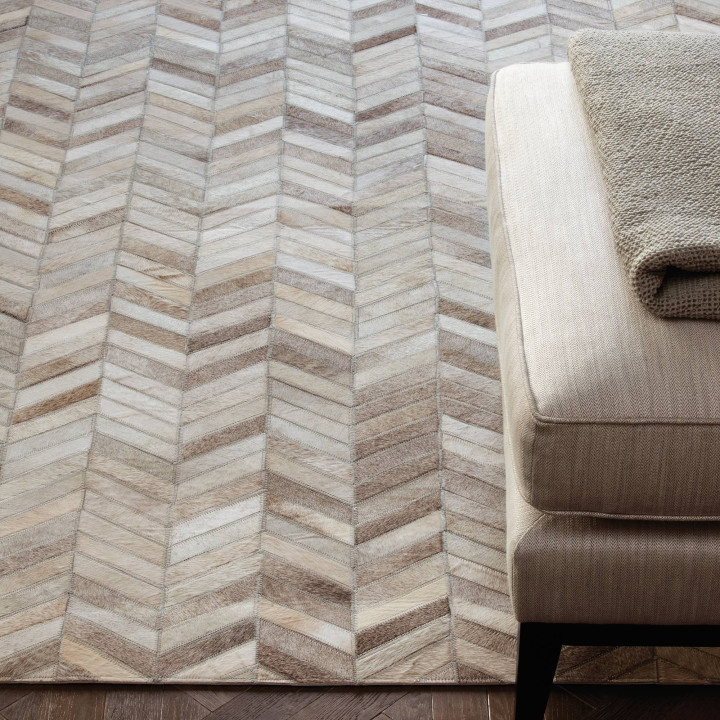 Rug Gaucho geometric beige taupe white 120x170 c