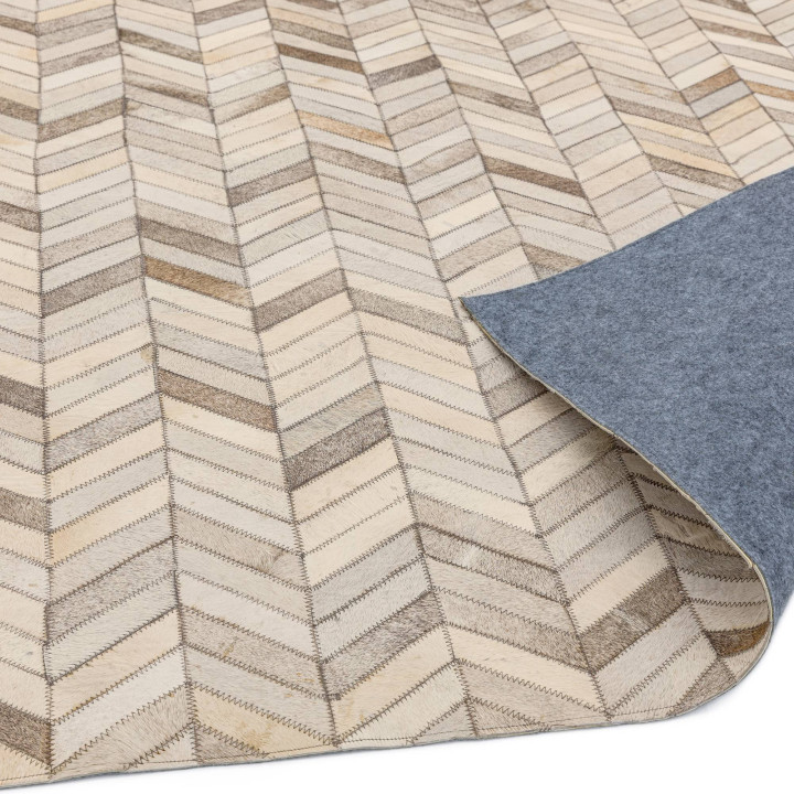 Rug Gaucho geometric beige taupe white 120x170 c