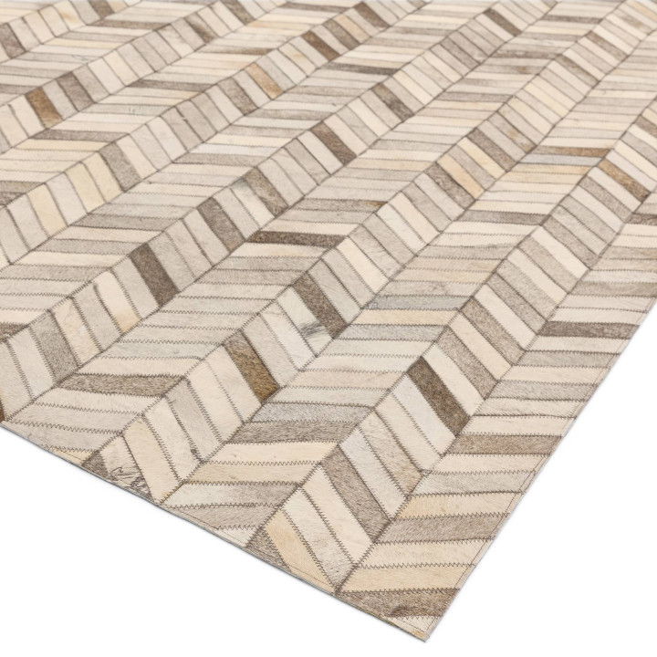 Tappeto Gaucho geometrico beige e tortora 160x23