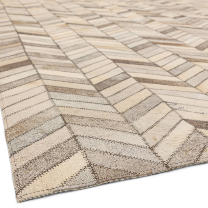 Tappeto Gaucho geometrico beige e tortora 200x30