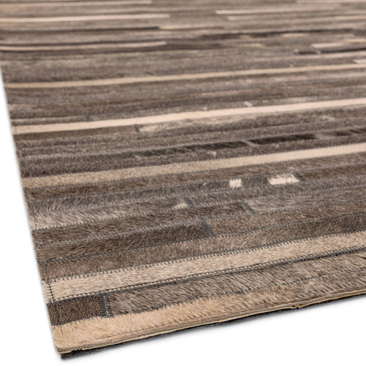 Tappeto Gaucho geometrico grigio e argento 160x2