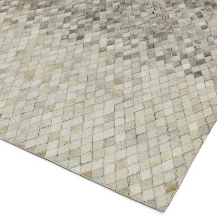 Tappeto Gaucho geometrico beige e grigio scuro 1