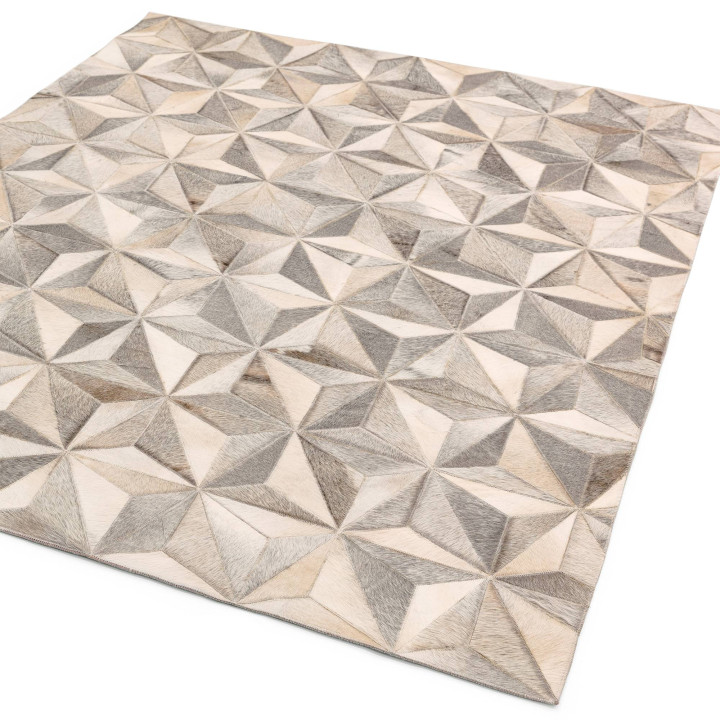 Tappeto Gaucho geometrico grigio e beige 120x170