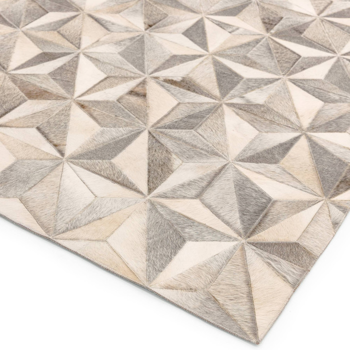 Tappeto Gaucho geometrico grigio e bianco 160x23