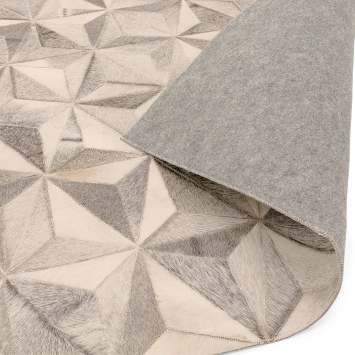 Tappeto Gaucho geometrico grigio e bianco 160x23