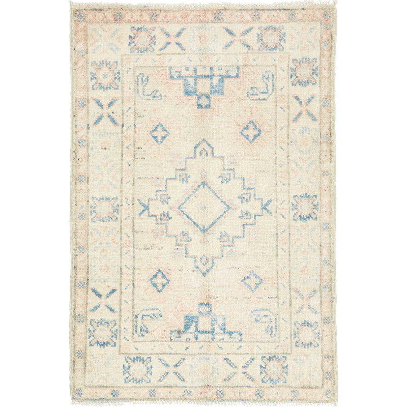 Tappeto Originale Kazak Afghanistan 64x94 Crema