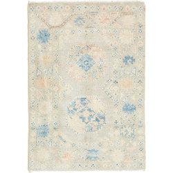 Hand Made Rug Kazak Afghanistan 63x91 Sand Gray