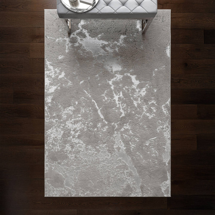 Rug Aurora abstract light grey dark grey silver