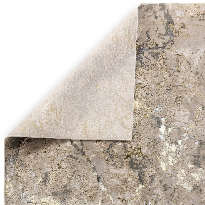 Tappeto Aurora astratto beige e oro 200x290 cm