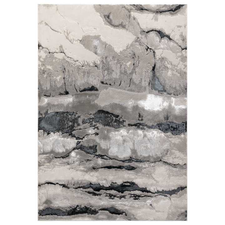 Tappeto Aurora astratto grigio chiaro e grigio s