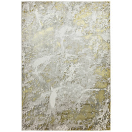 Tappeto Aurora astratto oro e grigio 120x170 cm