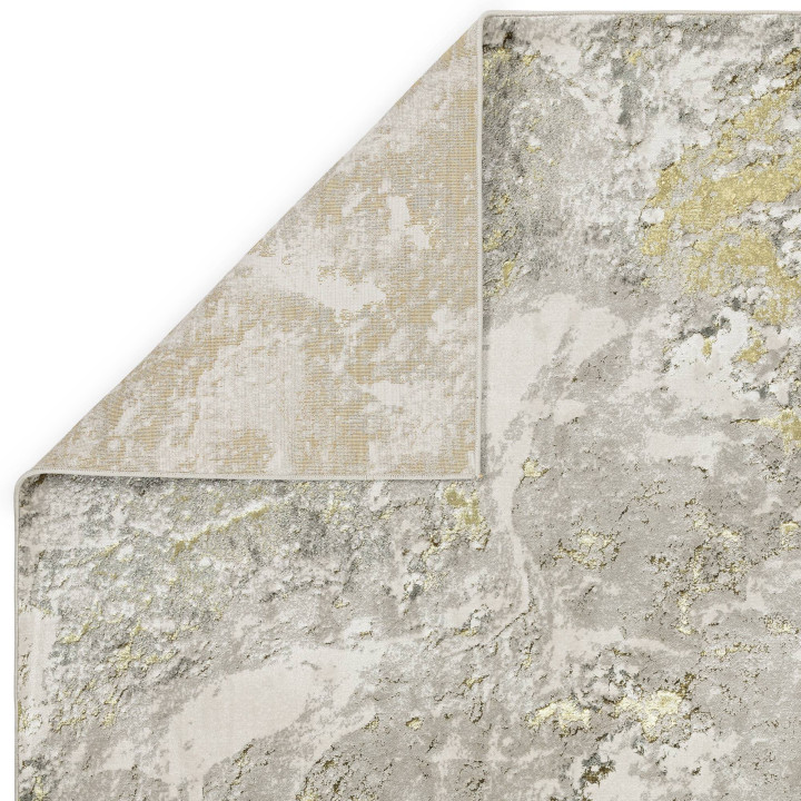 Tappeto Aurora astratto grigio chiaro e bianco 2