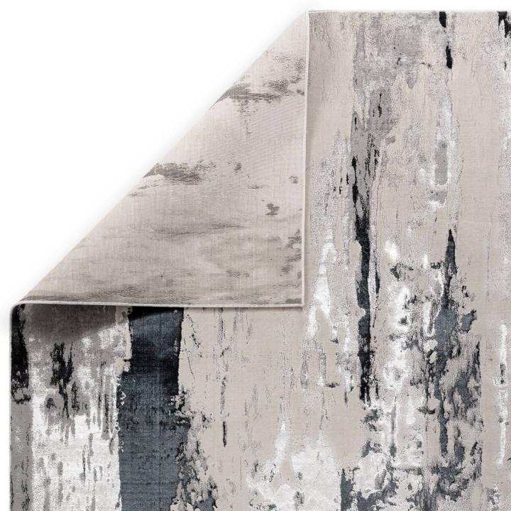 Rug Aurora abstract light grey dark grey silver