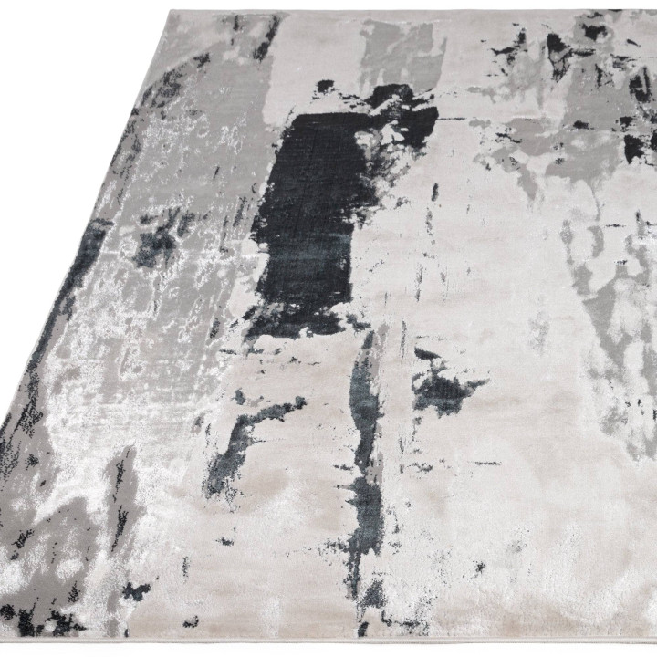 Tappeto Aurora astratto grigio e grigio chiaro 2
