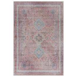 Rug Kaya stylized red light blue beige 120x170 c