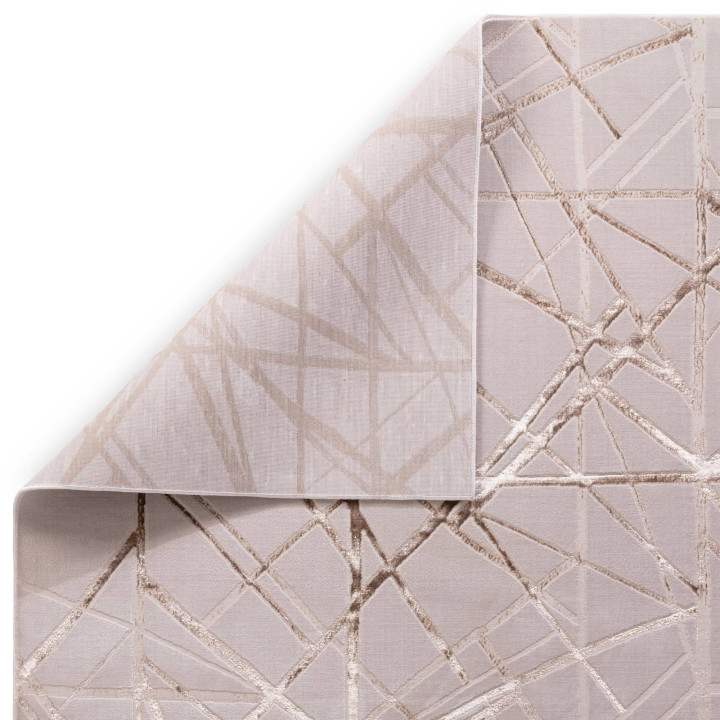 Tappeto Aurora astratto oro chiaro e beige 120x1