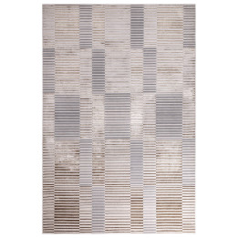 Rug Aurora geometric light grey dark grey beige