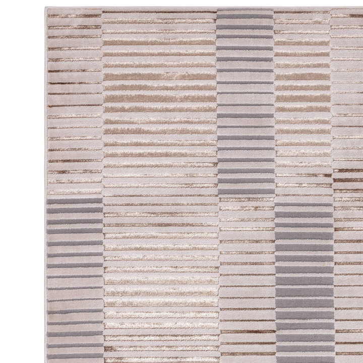 Tappeto Aurora geometrico grigio chiaro e grigio