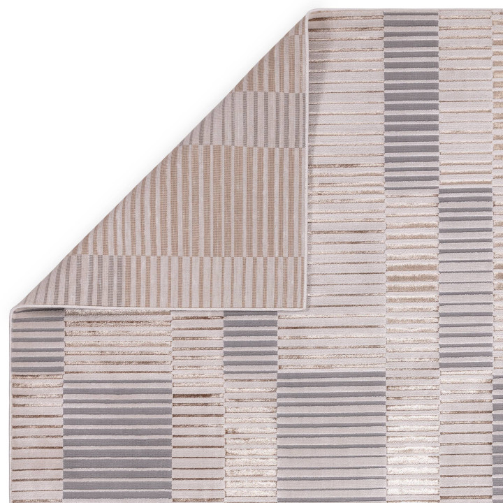 Tappeto Aurora geometrico grigio chiaro e grigio
