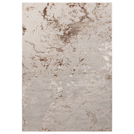 Tappeto Aurora astratto oro e beige 80x150 cm