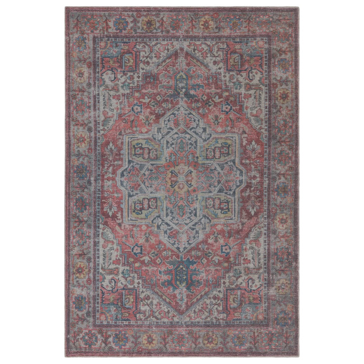 Tappeto Kaya stilizzato rosso e blu 120x170 cm
