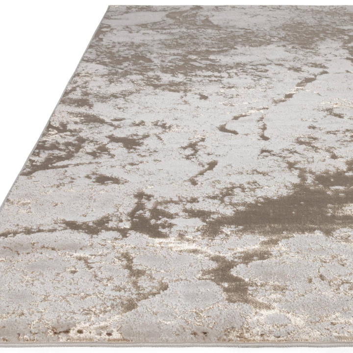 Rug Aurora abstract gold beige brown 200x290 cm