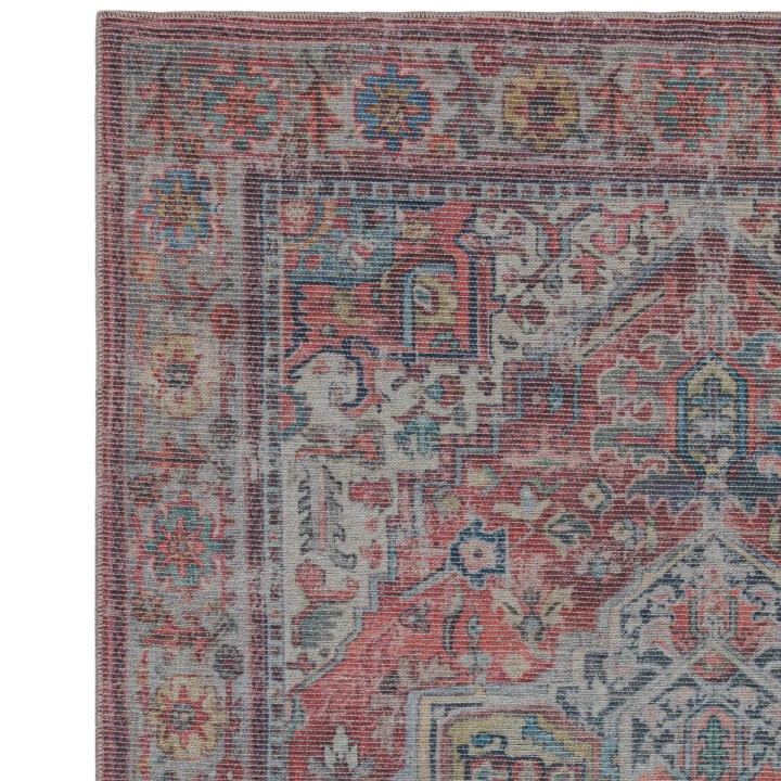 Tappeto Kaya stilizzato rosso e blu 120x170 cm